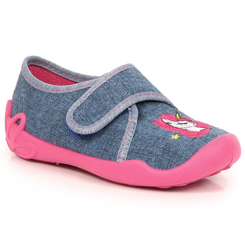Zapatillas de estar por casa de niña con unicornio Velcro Befado 122X016 2
