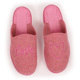 Zapatillas casa niña fieltro corredera rosa Befado 707Y428 rosado 1