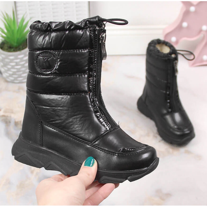 Botas de nieve impermeables para niña con membrana Kornecki 6920 negro 1