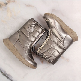 Botas de nieve impermeables para niña con membrana en dorado Kornecki 6920 4