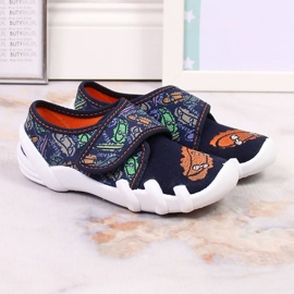 Zapatillas de estar por casa niño con velcro azul marino Befado 273Y345 granada 3