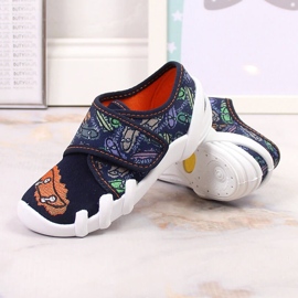 Zapatillas de estar por casa niño con velcro azul marino Befado 273Y345 granada 4