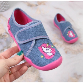 Zapatillas de estar por casa de niña con unicornio Velcro Befado 122X016 3