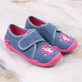 Zapatillas de estar por casa de niña con unicornio Velcro Befado 122X016 4