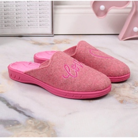 Zapatillas casa niña fieltro corredera rosa Befado 707Y428 rosado 3
