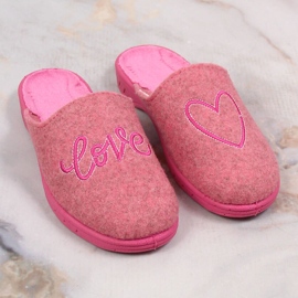 Zapatillas casa niña fieltro corredera rosa Befado 707Y428 rosado 5