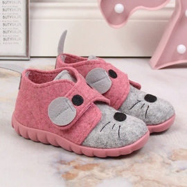 Zapatillas de estar por casa de fieltro para niña con velcro Befado 526P104 4
