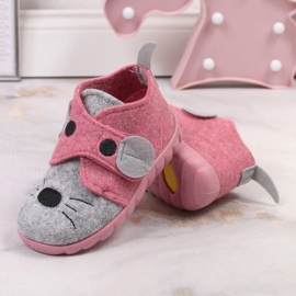 Zapatillas de estar por casa de fieltro para niña con velcro Befado 526P104 6