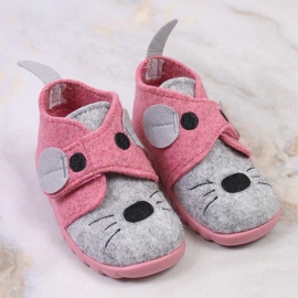 Zapatillas de estar por casa de fieltro para niña con velcro Befado 526P104 7