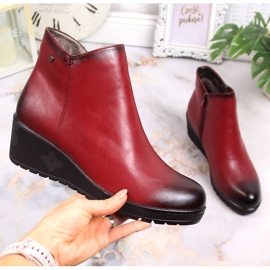 Botas con cuña insuladas Jezzi W JEZ377B rojo 4