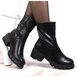 Botas Jodhpur con tacón alto y plataforma aislante Jezzi W JEZ379 negro 1