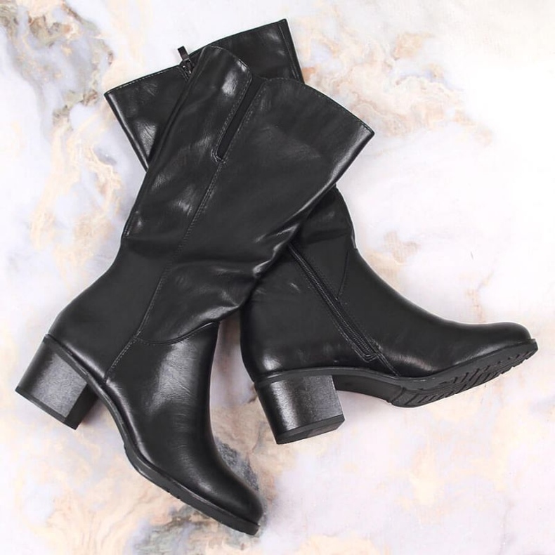 Botas de tacón con elástico Jezzi W JEZ380 negro 1 Botas de tacón con elástico Jezzi W JEZ380 negro 1