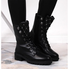 Botas con pedrería Jezzi W JEZ383 negro 2