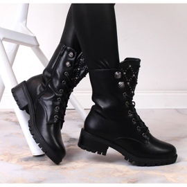 Botas con pedrería Jezzi W JEZ383 negro 3