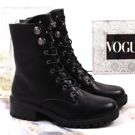 Botas con pedrería Jezzi W JEZ383 negro 5