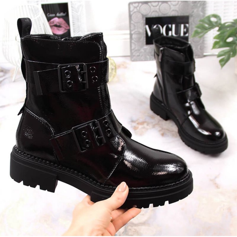 Botas con hebillas aisladas Laura La.Fi W PMR24A negro 1 Botas con hebillas aisladas Laura La.Fi W PMR24A negro 1