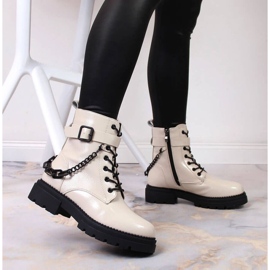Botas lacadas con cadena insuladas Laura La.Fi W PMR28 beige 3