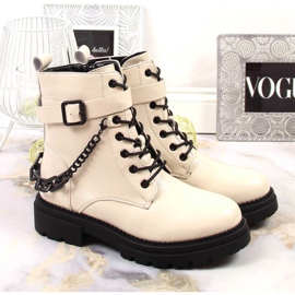 Botas lacadas con cadena insuladas Laura La.Fi W PMR28 beige 5
