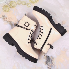 Botas lacadas con cadena insuladas Laura La.Fi W PMR28 beige 6