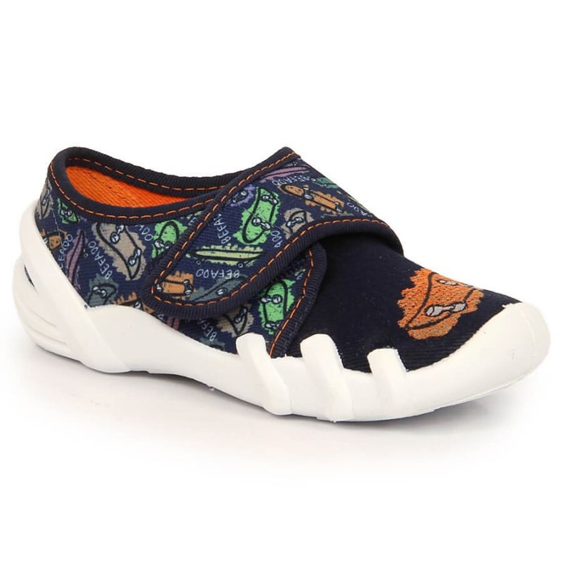 Zapatillas de estar por casa Befado Jr BEF11F velcros azul marino 2