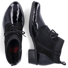 Botas insuladas piel lacada Rieker W RKR573 negro 2