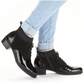 Botas insuladas piel lacada Rieker W RKR573 negro 4