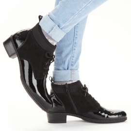 Botas insuladas piel lacada Rieker W RKR573 negro 5
