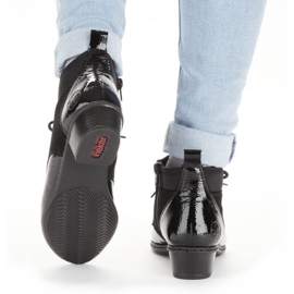 Botas insuladas piel lacada Rieker W RKR573 negro 6