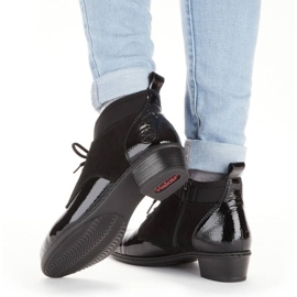 Botas insuladas piel lacada Rieker W RKR573 negro 7