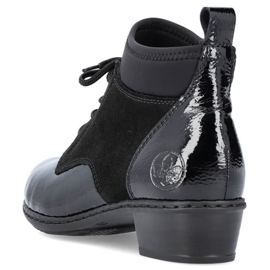 Botas insuladas piel lacada Rieker W RKR573 negro 10