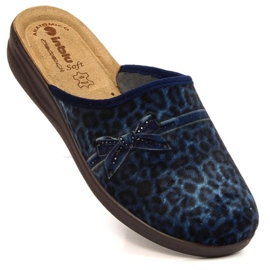 Cómodas zapatillas con estampado de leopardo Inblu W ARC23A azul marino 1