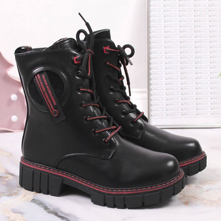 Botas con aislamiento de lana de oveja NEWS Jr EVE381 negro 2