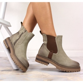 Botas Jodhpur con plataforma insuladas eVento W EVE368A beige marrón 3