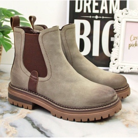 Botas Jodhpur con plataforma insuladas eVento W EVE368A beige marrón 5