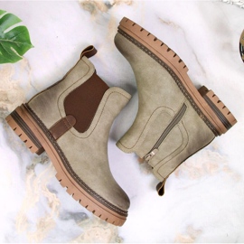 Botas Jodhpur con plataforma insuladas eVento W EVE368A beige marrón 7