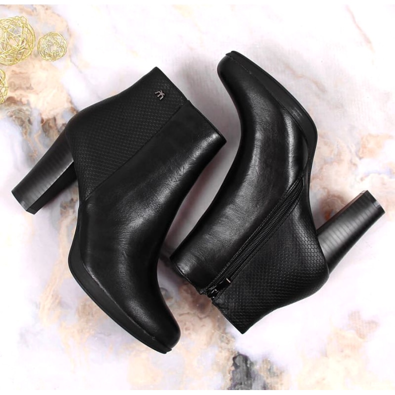 Botas De Mujer Con Tacón Alto M.Daszyński AM61-92 Negro 5 Botas De Mujer Con Tacón Alto M.Daszyński AM61-92 Negro 5