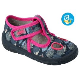Calzado infantil befado 533P017 azul marino rosa plata 4