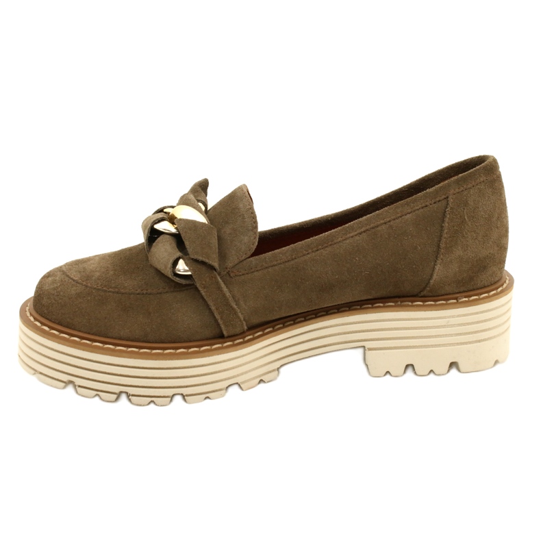 Zapatos de mujer con adorno ornamental Laura Messi 2523 Verde 1