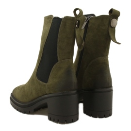 Vinceza Botines de mujer en ante con cremallera Liris verde 9