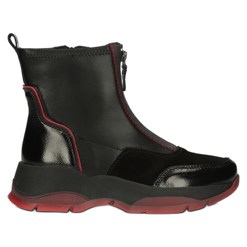 Botas insuladas de piel Filippo W PAW395 negro rojo 1