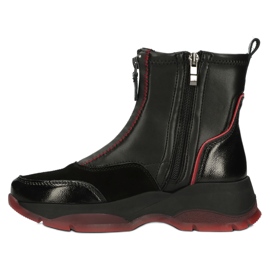 Botas insuladas de piel Filippo W PAW395 negro rojo 3
