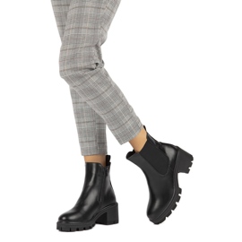 Botas Jodhpur en el poste aisladas Filippo W PAW394 negro 3