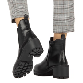 Botas Jodhpur en el poste aisladas Filippo W PAW394 negro 2