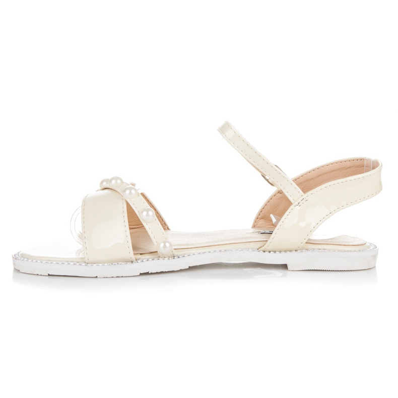 Vices Sandalias Planas Con Perlas amarillo 1