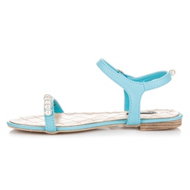 Vices Sandalias planas con cuentas azul 2