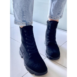 PA1 Botines Pansy Black de ante negro 1