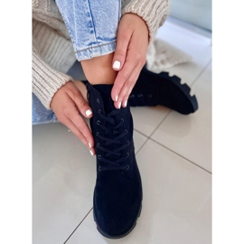 PA1 Botines Pansy Black de ante negro 4