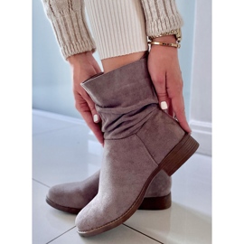 PA1 Botas planas de ante Kaki de Theda beige 5