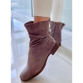 PA1 Botas planas de ante Kaki de Theda beige 1
