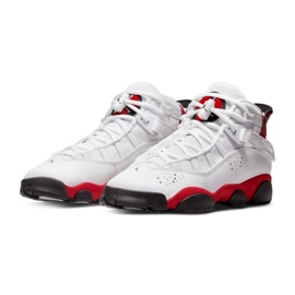 Nike Jordan 6 Anillos 323419-126 zapatos blanco rojo 3